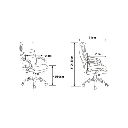 Scaun directorial Volance, gri, rezistent pana la 150kg