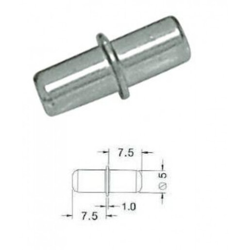 Set 100 bucati suport polita cu guler, Ø5x16mm