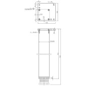 Set 4 picioare Aluminiu, patrate, 60x60x710mm, reglabile pe inaltime, negru