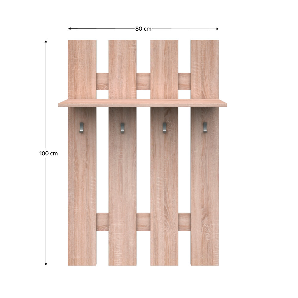dimensiuni-cuier-hol-cu-polita-80-cm-stejar-sonoma cuier hol cu polita 80 cm stejar sonoma