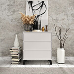 comoda cu 3 sertare gri casmir