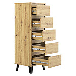 comoda cu 5 sertare stejar artisan