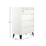 comoda alba cu 4 sertare moderna si practica