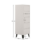 comoda cu 5 sertare gri casmir